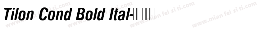 Tilon Cond Bold Ital字体转换